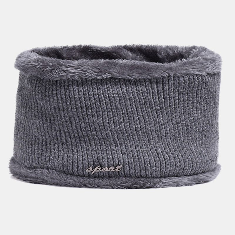 2 Stk Menn Winter Plus Velvet Warm Cashmere Bonnet Strikket Caps Skjerf Maske Outdoor Wild Elastisk Justerbar Vindtett Beanie Skull Hat