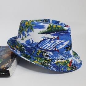 Beach Pattern Cloth Seaside Vacation Bucket Hat