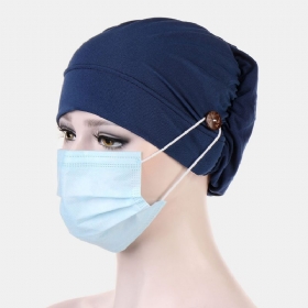 Beanie Cap Multicolor Chemotherapy Cap Knapp Monterbare Ører Anti-legging