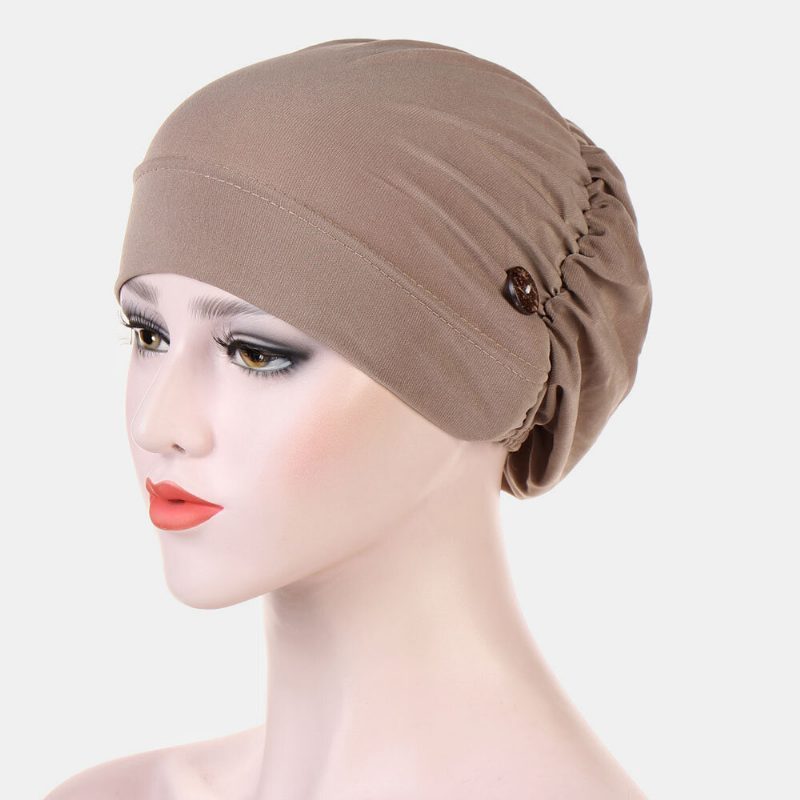 Beanie Cap Multicolor Chemotherapy Cap Knapp Monterbare Ører Anti-legging