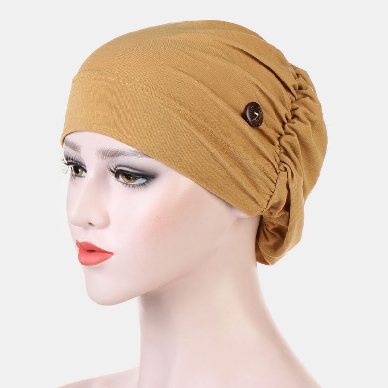 Beanie Cap Multicolor Chemotherapy Cap Knapp Monterbare Ører Anti-legging