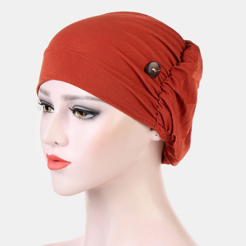 Beanie Cap Multicolor Chemotherapy Cap Knapp Monterbare Ører Anti-legging