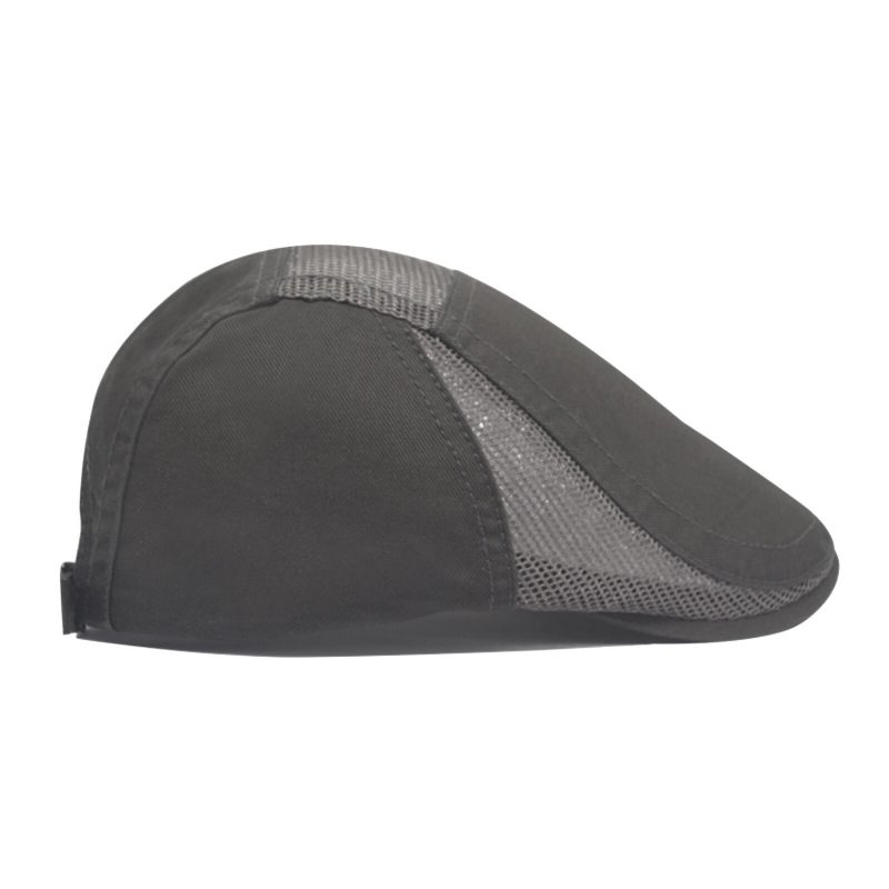 Bomull Pustende Skygge For Menn Kort Bremmet Uformell Retro Avantgarde Lue Beret Flate Cap