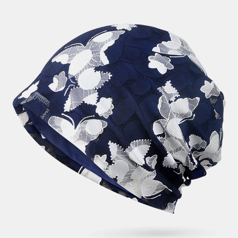 Butterfly Beanie Hatter Printing Chemotherapy Cap Turban Cap