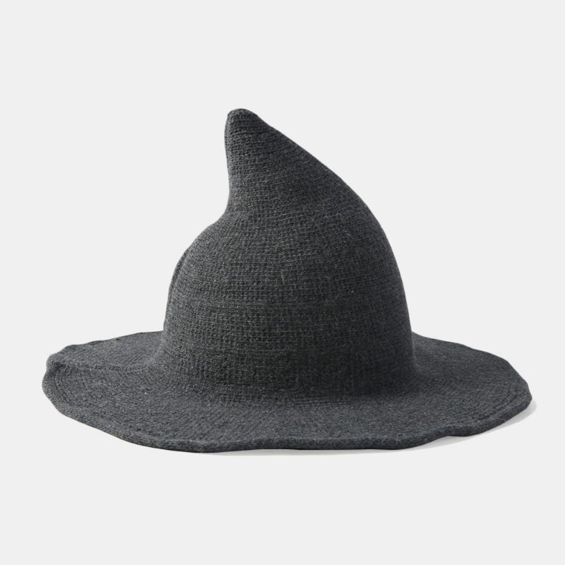 Cashmere Wool Funny Witch Hatter Party Festival Strikk Fedora Hat