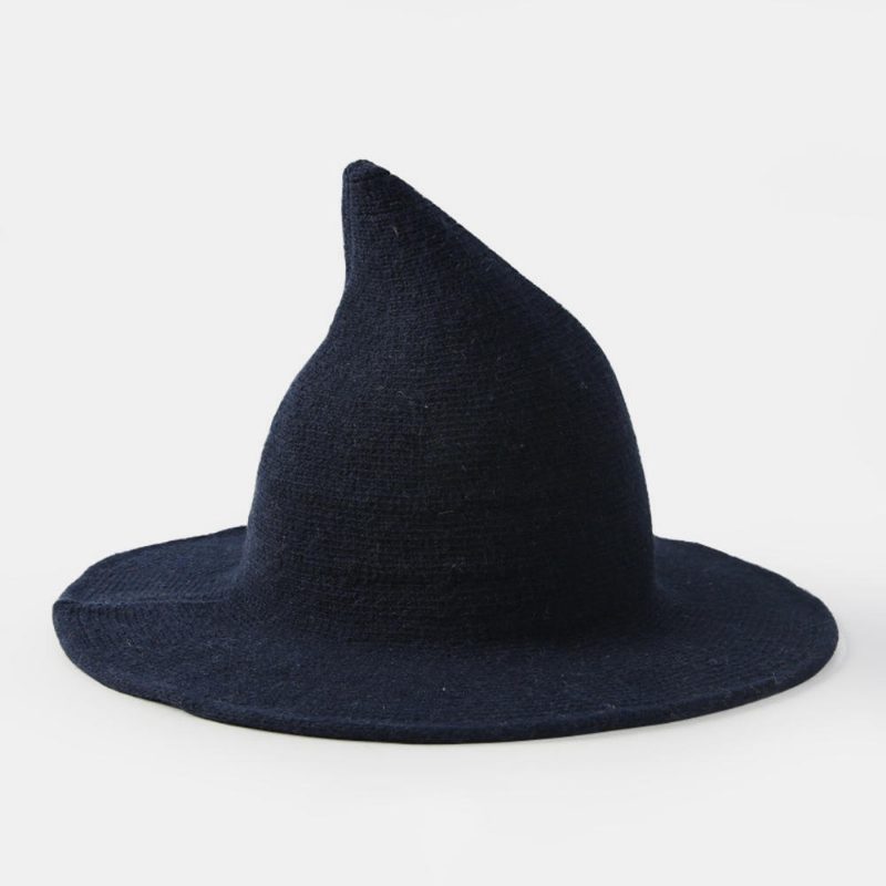 Cashmere Wool Funny Witch Hatter Party Festival Strikk Fedora Hat