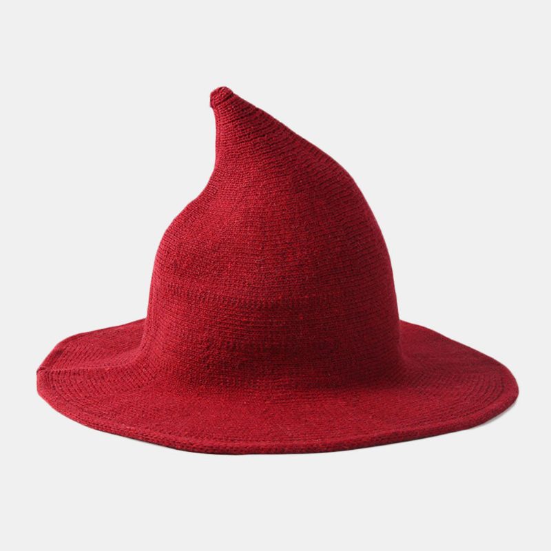 Cashmere Wool Funny Witch Hatter Party Festival Strikk Fedora Hat