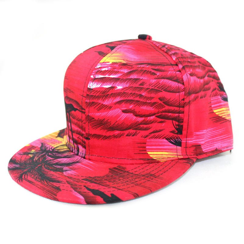 Coconut Tree Seaside Baseball Cap Flate Langs Hip Hop Hat