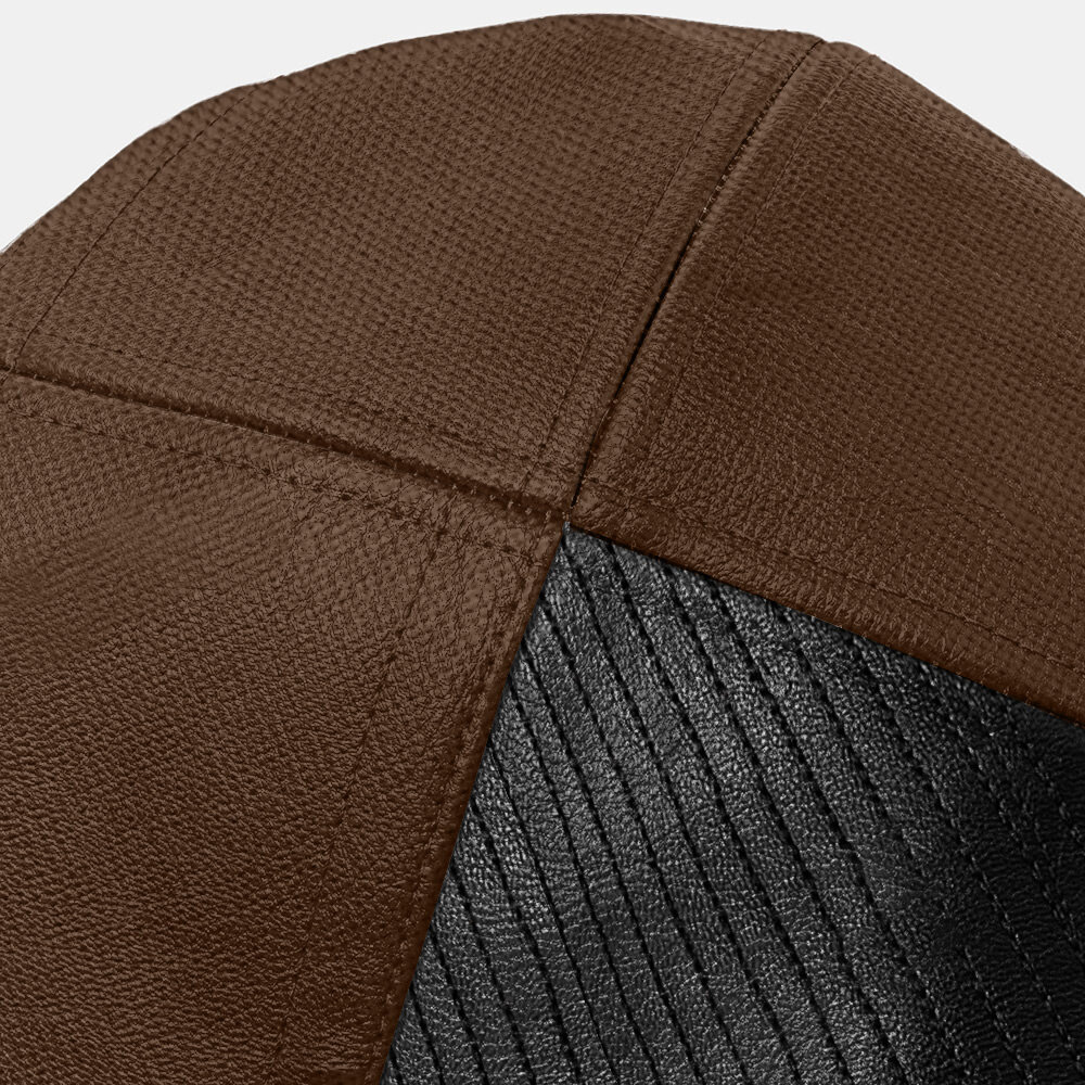 Collrown Herre Leather Label Patch Beret Cap Pu Strikket Uregelmessig Patchwork Justerbar Flate Cap