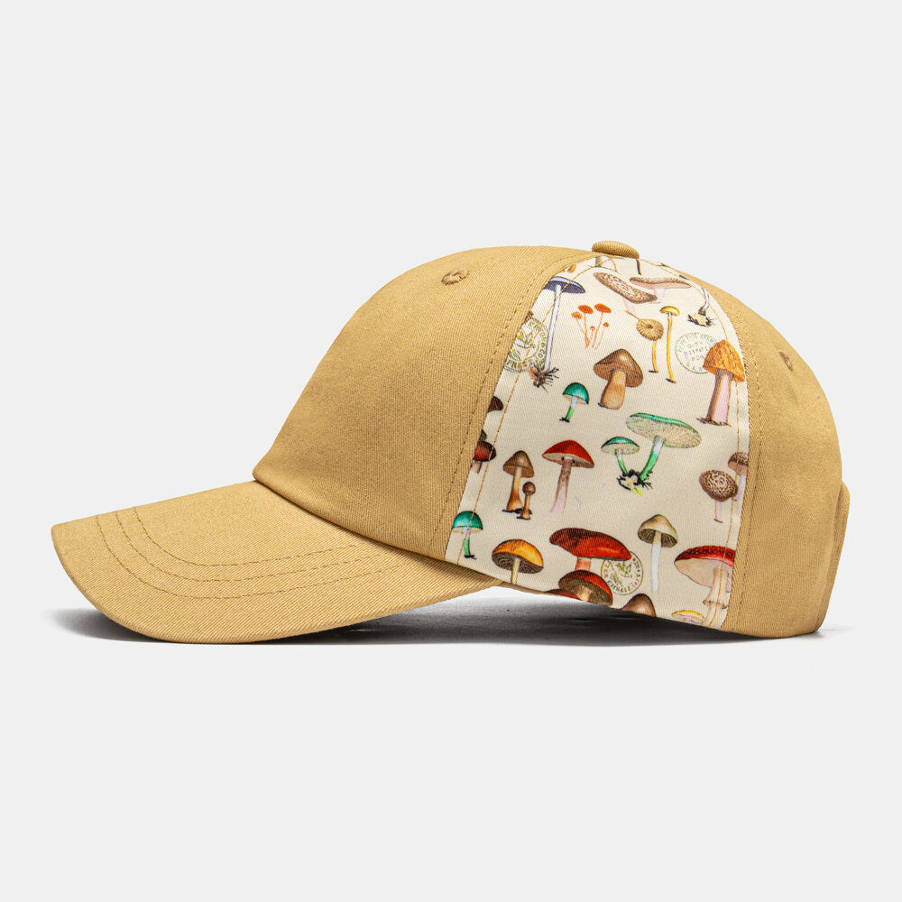 Collrown Unisex Mushroom Patch Patch Patchwork Mote Personlighet Solskjerm Baseballhatt