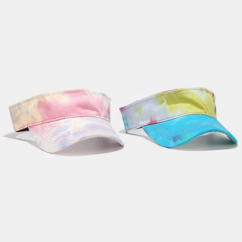 Color Tie-dye Empty Top Hatter Outdoor Sun Hat