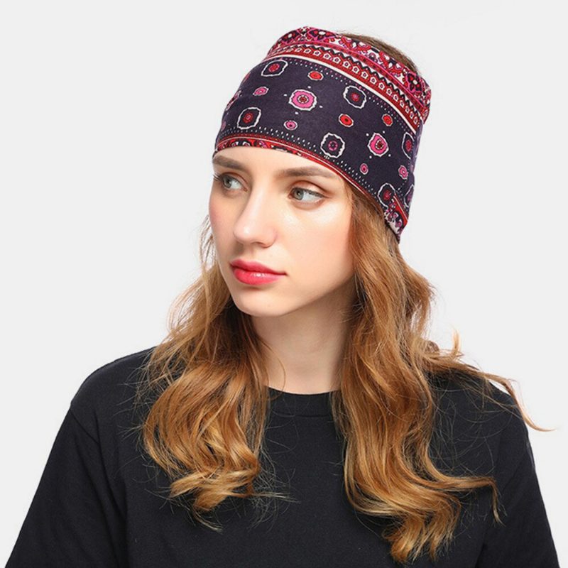 Dame Blomsterlue Beanie Skjerf Turban Head Wrap Cap