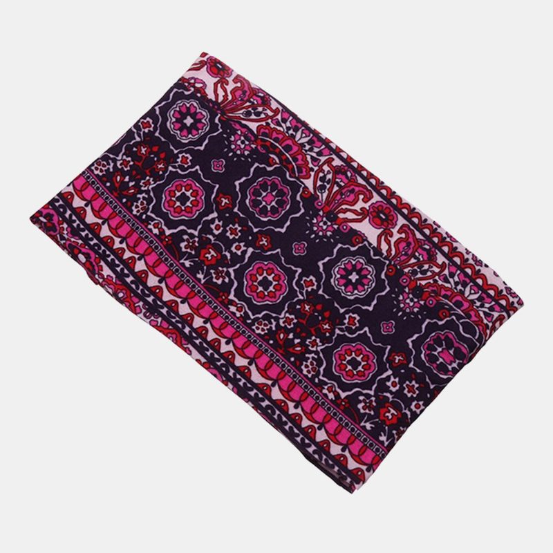 Dame Blomsterlue Beanie Skjerf Turban Head Wrap Cap