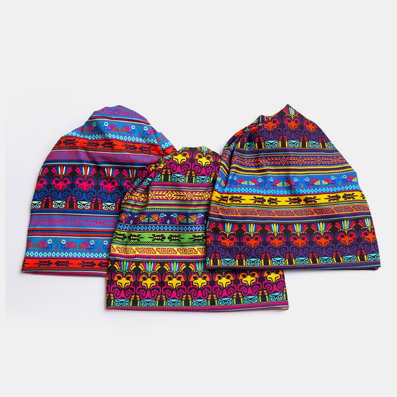 Dame Bomull Farge Matchende Dobbel-bruk Myk Elastisk Uformell Solkrem Pustende Nakkebeskyttelse Skjerf Bib Brimless Beanie Hat