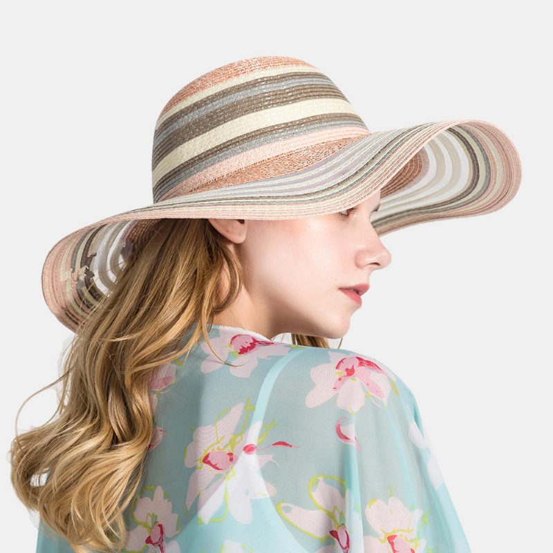 Dame Gradient Hollow Large Edge Cap Travel Shade Stråhatt