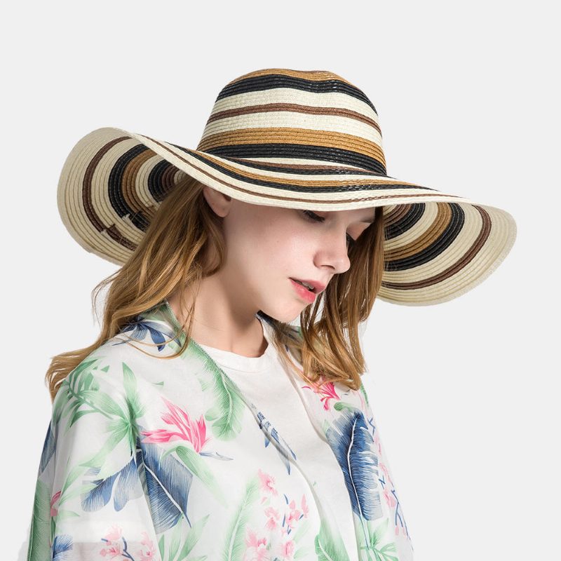 Dame Gradient Hollow Large Edge Cap Travel Shade Stråhatt