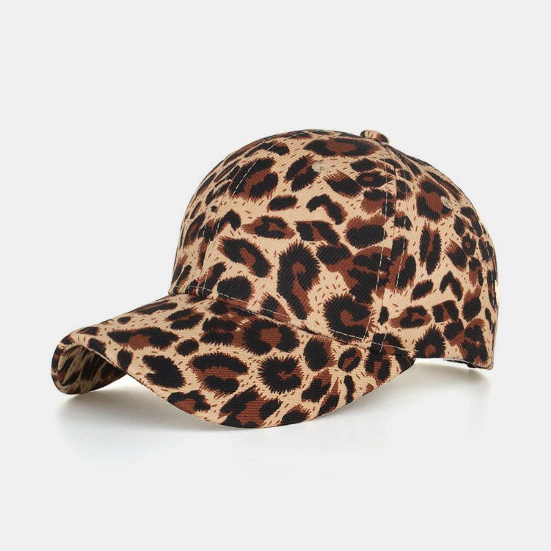 Dame Menn Leopard Baseball Cap Pustende Solhatt