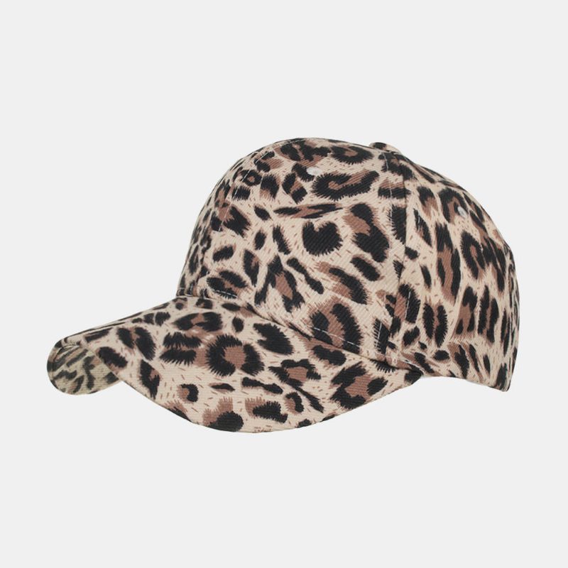 Dame Menn Leopard Baseball Cap Pustende Solhatt