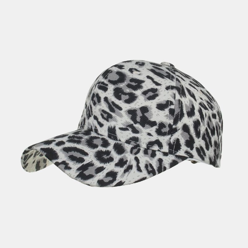 Dame Menn Leopard Baseball Cap Pustende Solhatt