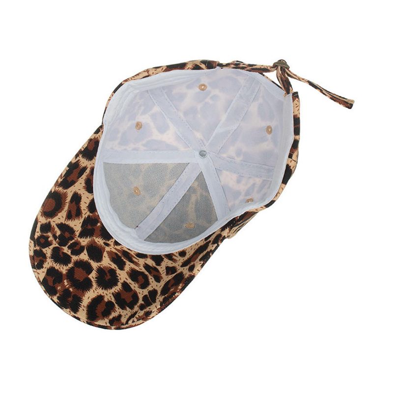 Dame Menn Leopard Baseball Cap Pustende Solhatt