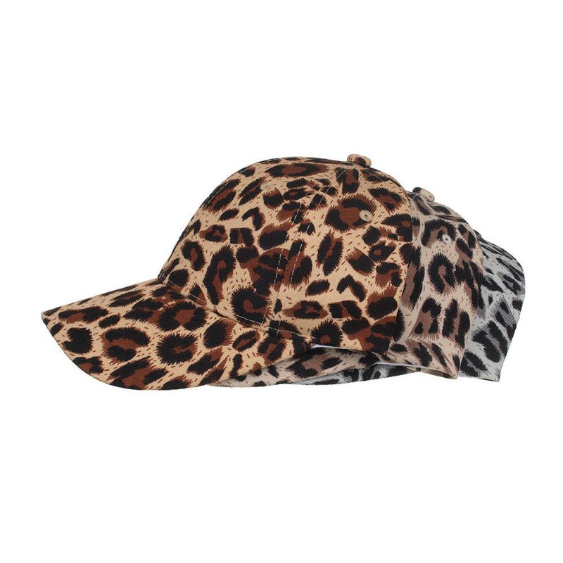 Dame Menn Leopard Baseball Cap Pustende Solhatt