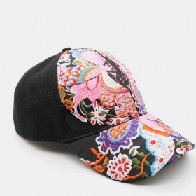 Dame Solkrem Solhatt Mote Blomsterbroderi Duck Hatter Baseball Cap