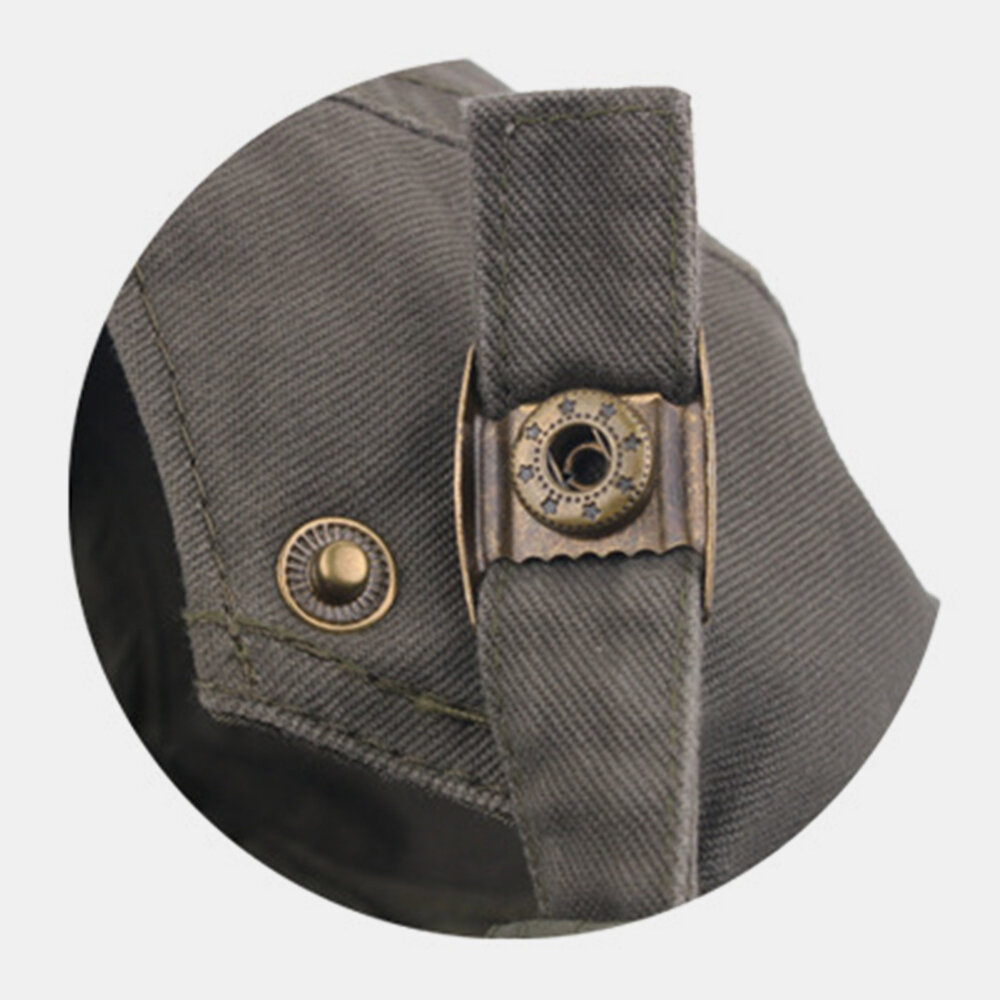 Herre Bomull Brev Glidelås Dekor Uformell Solskjerm Beret Cap Flate Hatter Forward Hat