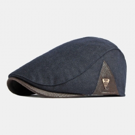 Herre Bomull Ensfarge Høst Vinter Varm Justerbare Berets Newsboy Hatter Forward Hat