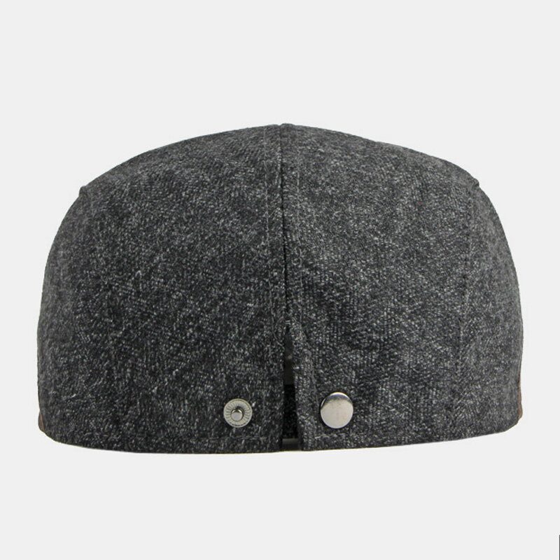 Herre Bomull Ensfarge Høst Vinter Varm Justerbare Berets Newsboy Hatter Forward Hat