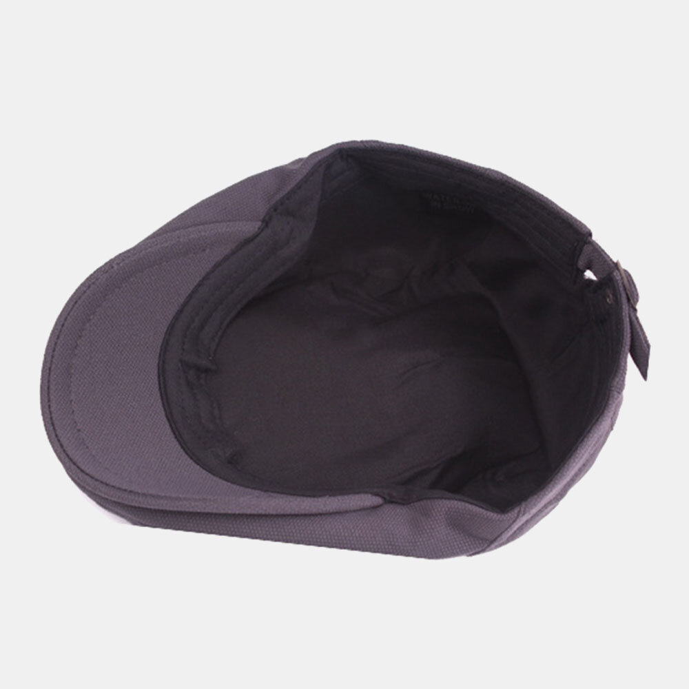 Herre Bomull-lin Ensfarge Justerbar Solskjerm Forward Hatter Flate Cap Beret Cap