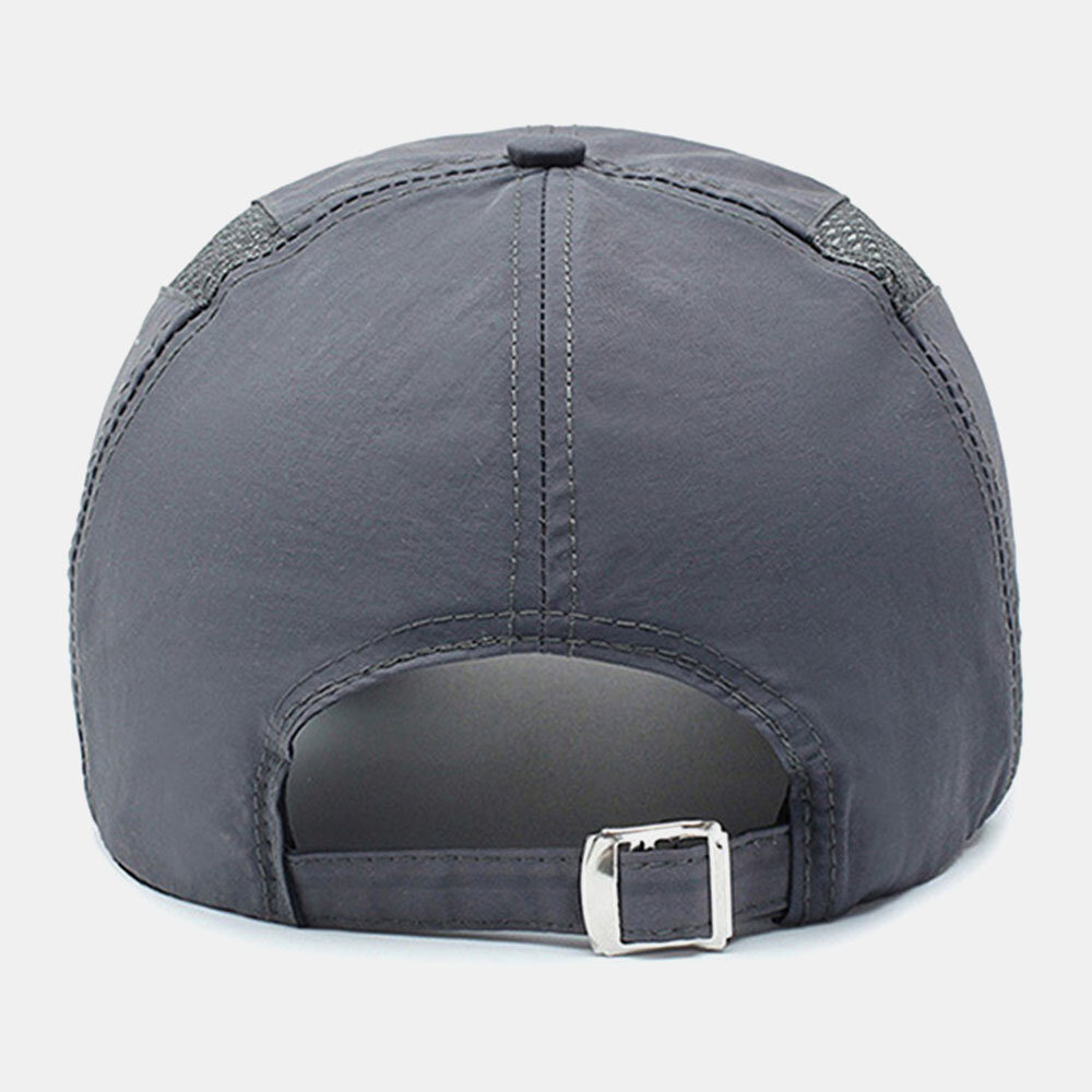 Herre Canvas Mesh Pustende Hurtigtørkende Utendørs Sport Solskjerm Baseball Cap