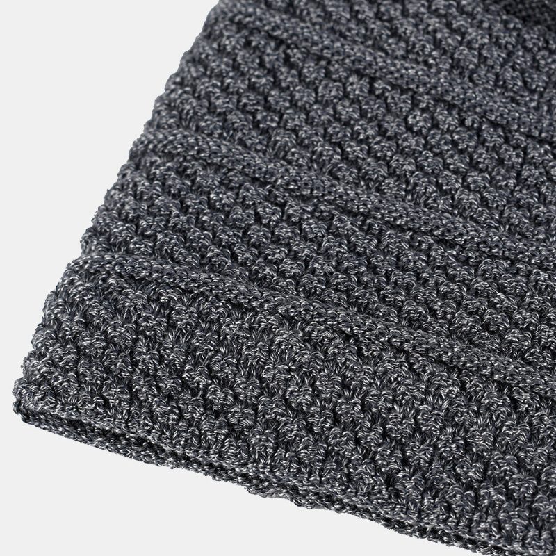 Herre Ensfarget Stripete Lue Pluss Velvet Thicken Outdoor Warmth Brimless Beanie Hat