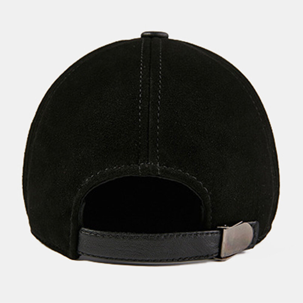 Herre Førstelags Saueskinn Fleece Høst Vinter Varm Baseballcap Justerbar Tynt-lys Trend Kuldebeskyttelseshatt