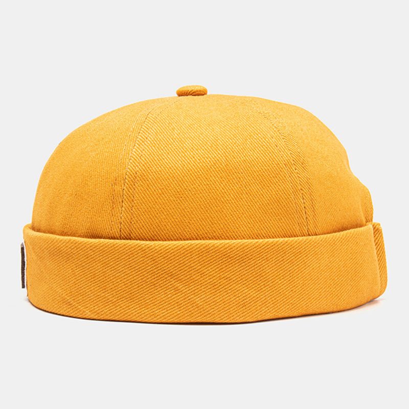 Herre Unisex Polyester Bomull Ensfarget Nagle Pu-etikett Alle Matchende Bue Uten Kanter Utleier Cap Hodeskalle