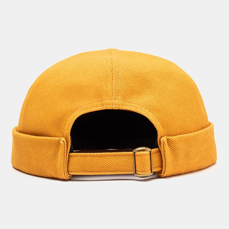 Herre Unisex Polyester Bomull Ensfarget Nagle Pu-etikett Alle Matchende Bue Uten Kanter Utleier Cap Hodeskalle