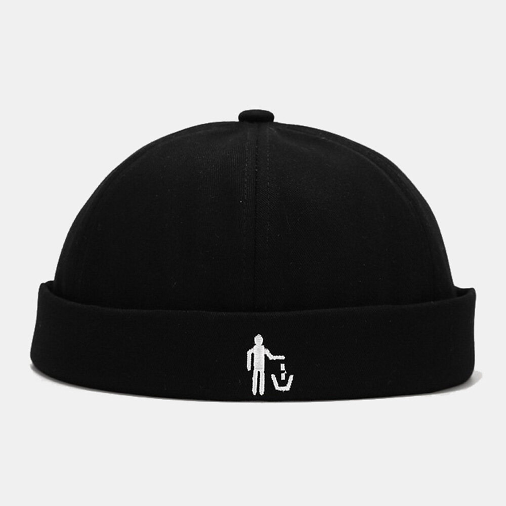 Herre Unisex Tynn Skurk Broderimønster Uten Rand Hodeskallehette Uformell Utendørs Justerbar Solskjerm Melonhette Beanie Landlord Cap