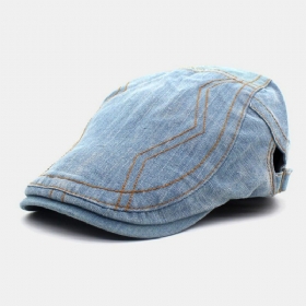 Herre Unisex Vasket Sydd Fremadrettet Lue Fahion Reise Utendørs Solskjerming Beret Cap Broderi Hat