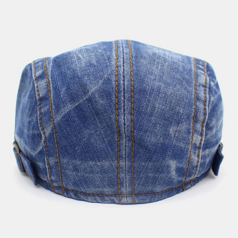 Herre Unisex Vasket Sydd Fremadrettet Lue Fahion Reise Utendørs Solskjerming Beret Cap Broderi Hat