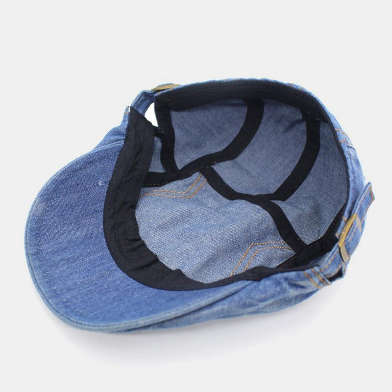 Herre Unisex Vasket Sydd Fremadrettet Lue Fahion Reise Utendørs Solskjerming Beret Cap Broderi Hat