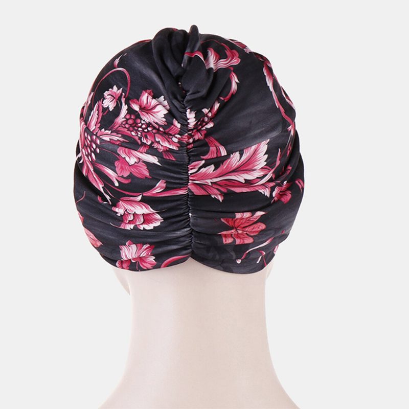 Kvinner Blomstertrykk Turban Hatter Bomull Uformell Pustende Hode Cap