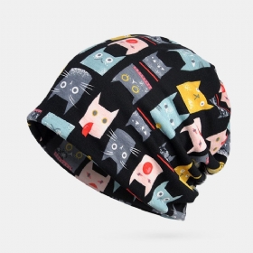 Kvinner Bomull Flerbrukstrykk Beanie Cap Hals Gamasjer Ansiktsskjold Hatter Bandana