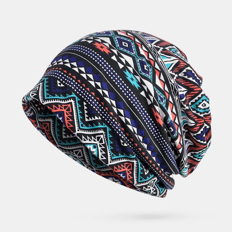 Kvinner Bomull Flerbruksutskrift Beanie Cap Hals Gamasjer Ansiktsskjold Luer Bandana