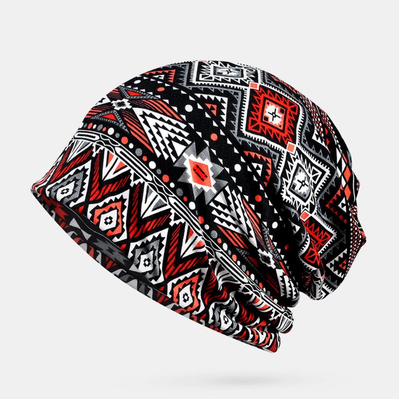 Kvinner Bomull Flerbruksutskrift Beanie Cap Hals Gamasjer Ansiktsskjold Luer Bandana