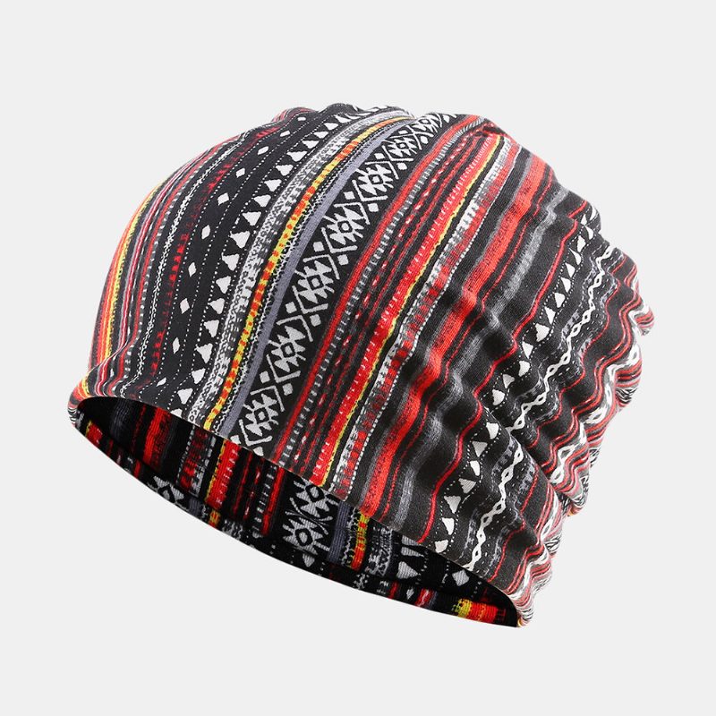 Kvinner Bomull Flerbruksutskrift Beanie Cap Hals Gamasjer Ansiktsskjold Luer Bandana