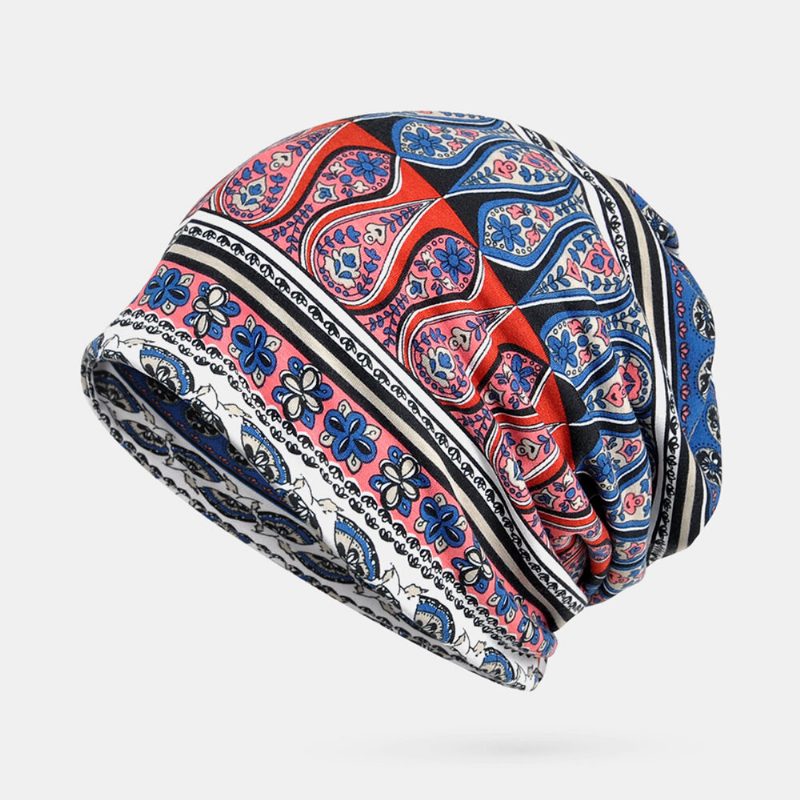 Kvinner Bomull Flerbruksutskrift Beanie Cap Hals Gamasjer Ansiktsskjold Luer Bandana