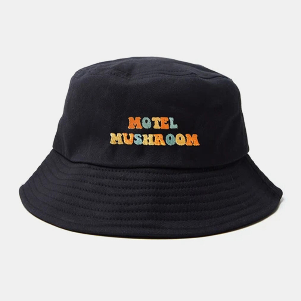 Kvinner Menn Motel Mushroom Print Mønster Utendørs Casual Sunshade Bøttehatt