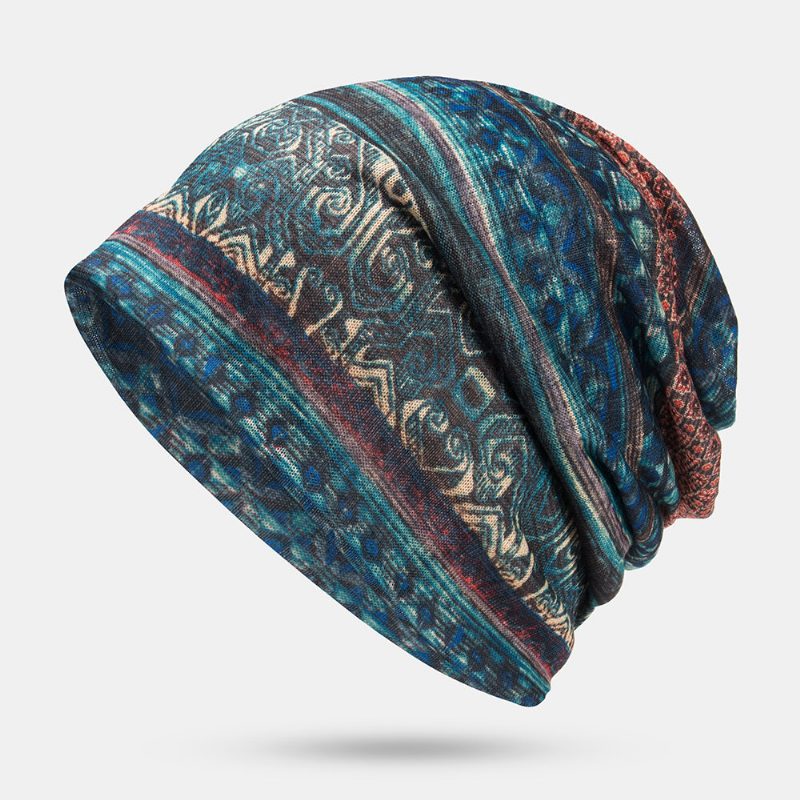 Kvinner Multi-purpose Printing Turban Cap Uformell Sommer Utendørs Hals Gamper God Elastisk Myk Beanie Hat