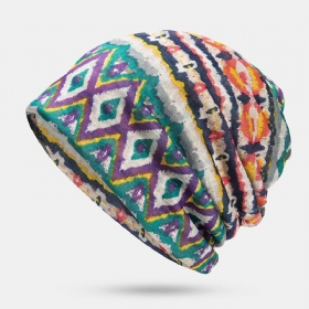 Kvinner Multi-purpose Printing Turban Cap Uformell Sommer Utendørs Hals Gamper God Elastisk Myk Beanie Hat