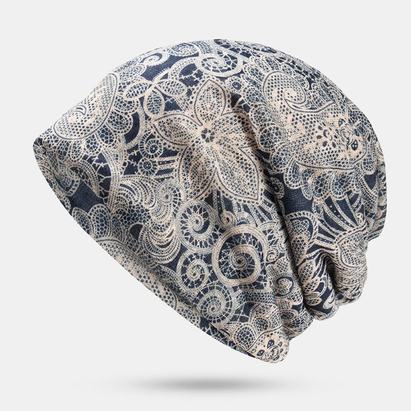 Kvinner Multi-purpose Printing Turban Cap Uformell Sommer Utendørs Hals Gamper God Elastisk Myk Beanie Hat