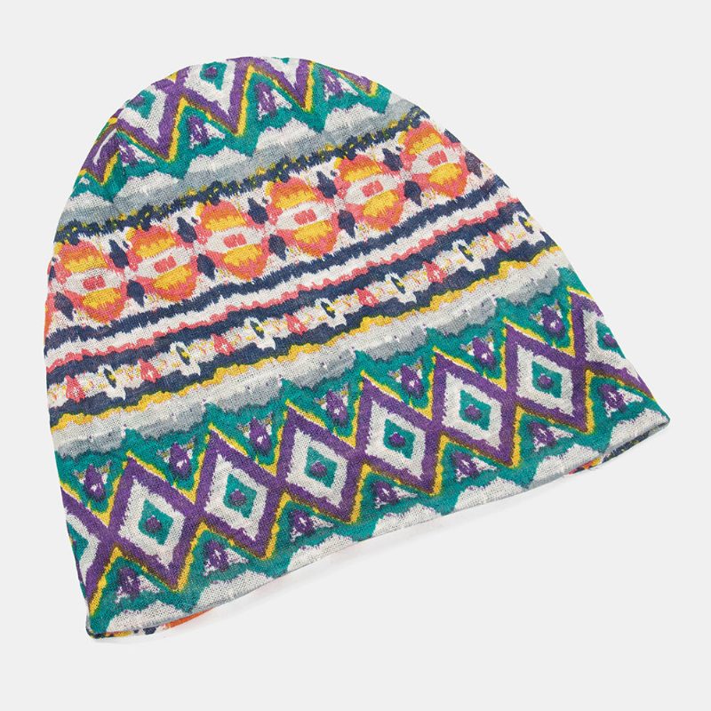 Kvinner Multi-purpose Printing Turban Cap Uformell Sommer Utendørs Hals Gamper God Elastisk Myk Beanie Hat